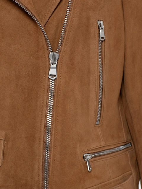 Коричневая косуха из замши, 3