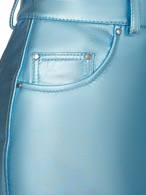 Голубой кожаный костюм-двойка, 6 Голубой кожаный костюм-двойка, 6