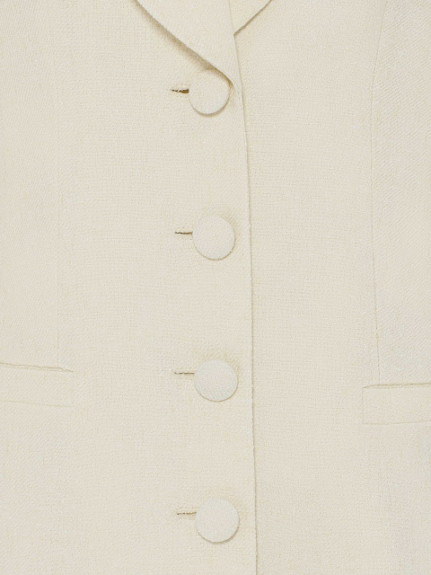 Молочное платье-миди из твида, 3