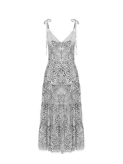 Белый сарафан с леопардовым принтом, 2 Белый сарафан с леопардовым принтом, 2