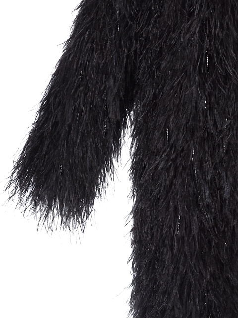 Черный жакет из страусиных перьев, 3 Черный жакет из страусиных перьев, 3