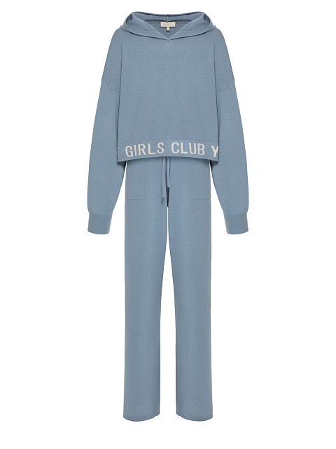 Голубой костюм из кашемира Hot Girls Club, 1
