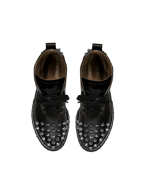 Черные кожаные ботинки с шипами, 4 Черные кожаные ботинки с шипами, 4