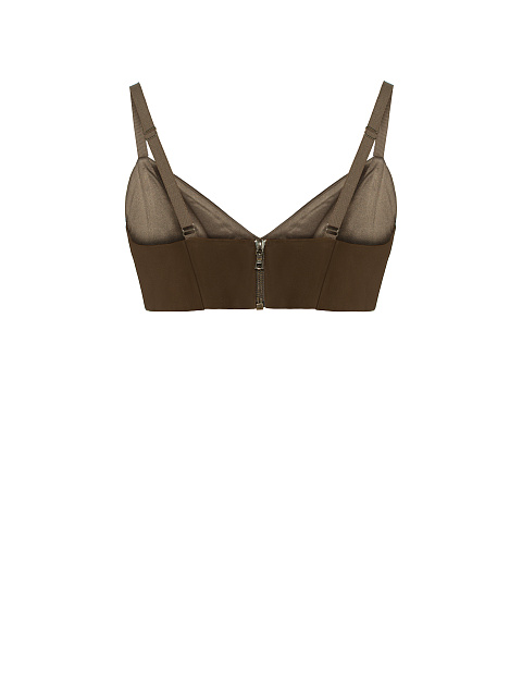 Коричневый топ из замши, 2