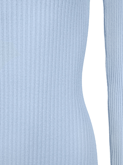 Голубое трикотажное платье-мини со шнуровкой на спине, 3 Голубое трикотажное платье-мини со шнуровкой на спине, 3