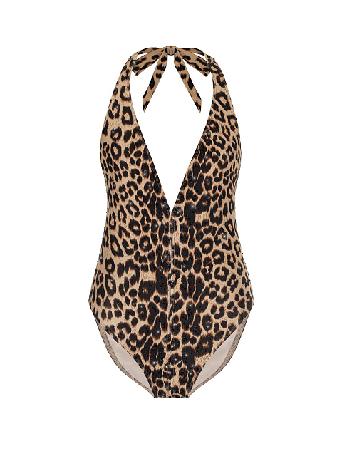 Слитный купальник с леопардовым принтом и стразами, 1 Слитный купальник с леопардовым принтом и стразами, 1