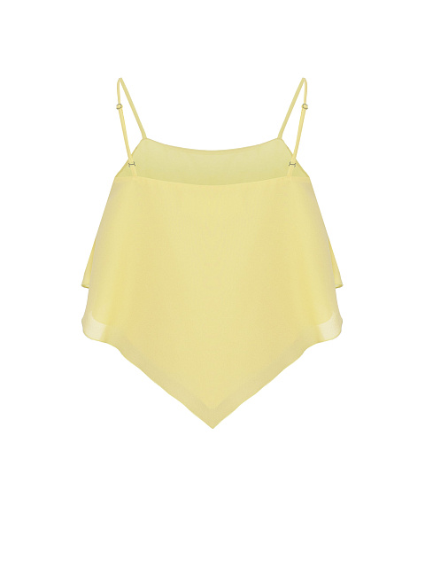 Желтый асимметричный топ из шифона, 2