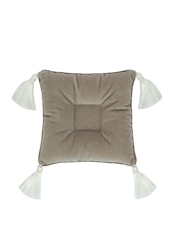 Бежевая бархатная подушка для колец, 2