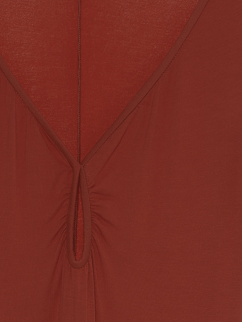 Коричневое трикотажное платье-макси с фигурным вырезом, 3 Коричневое трикотажное платье-макси с фигурным вырезом, 3