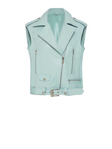 Голубой кожаный жилет, 1