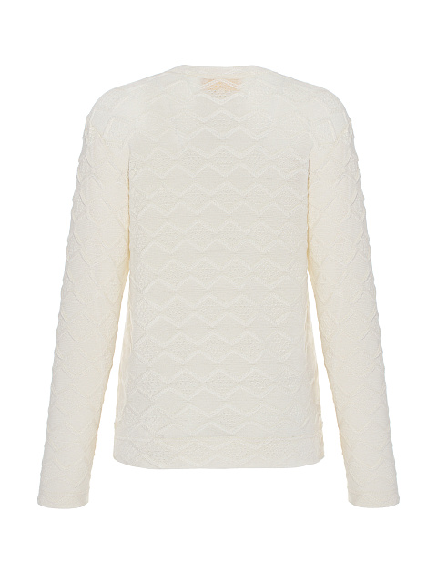 Белый трикотажный лонгслив с вышивкой, 2