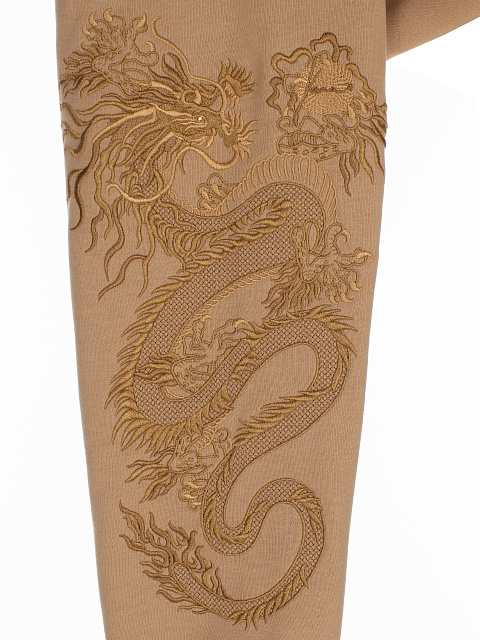 Песочный костюм с драконами на рукавах, 3