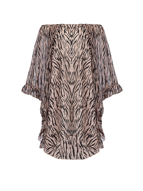 Розовое платье с открытыми плечами, 1