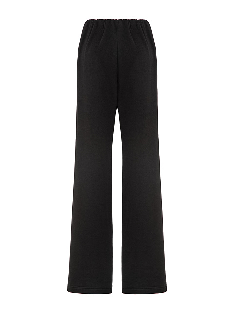 Черные спортивные брюки из футера, 4