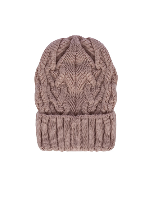 Розовая вязаная шапка из шерсти, 2