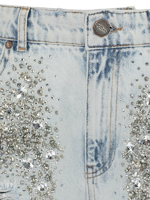 Расклешенные голубые джинсы со стразами, 4 Расклешенные голубые джинсы со стразами, 4