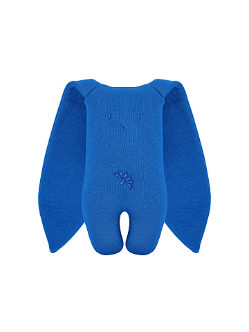 Игрушка "Заяц" синяя с синей вышивкой, 1