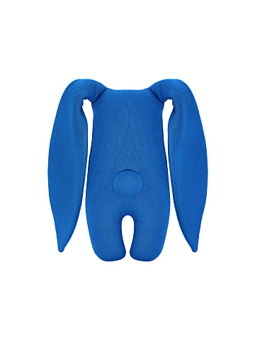 Игрушка "Заяц" синяя с синей вышивкой, 2