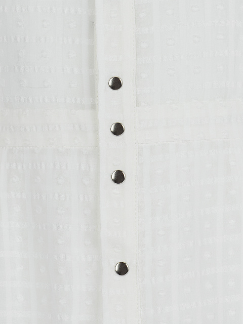 Белое платье-миди из шифона в клетку и горошек, 3