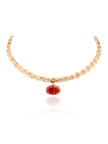 Колье «Dragon» из розового золота с бриллиантом LG, 1