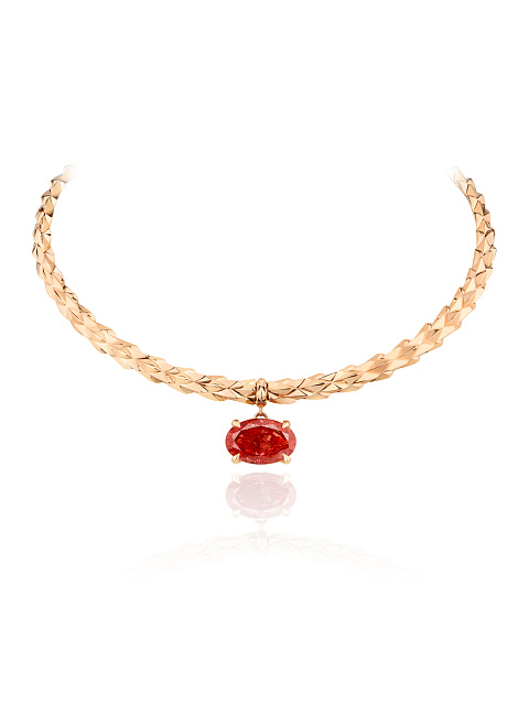 Колье «Dragon» из розового золота с бриллиантом LG, 1