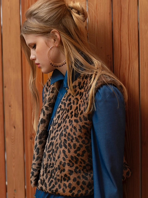 Хупсы из розового золота с дымчатым кварцем, 2 Хупсы из розового золота с дымчатым кварцем, 2