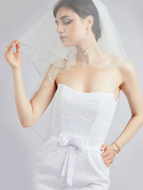 Белое платье-миди из кружева, 8 Белое платье-миди из кружева, 8