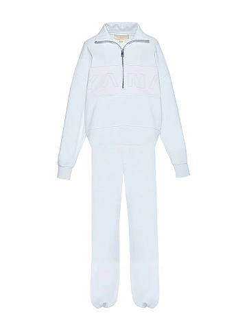 Белый трикотажный костюм с вышивкой YANA, 2