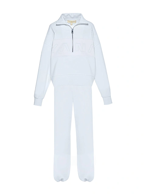 Белый трикотажный костюм с вышивкой YANA, 2