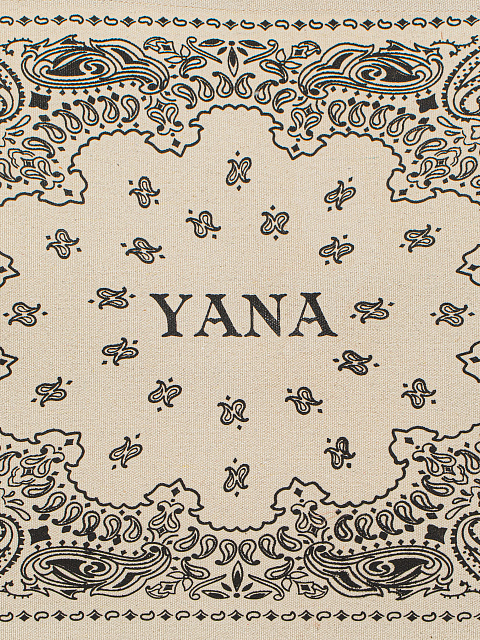 Сумка-шоппер из канваса с черным узором пэйсли, 4 Сумка-шоппер из канваса с черным узором пэйсли, 4