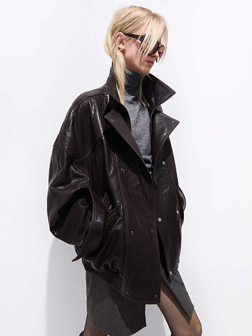 Куртка-бомбер из кожи, 1