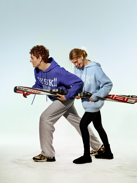 Синее худи с белым принтом, 6