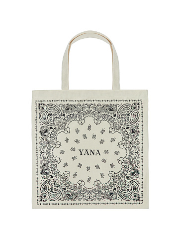 Сумка-шоппер с черным узором пэйсли, 1