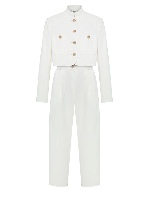Белый костюм из денима, 1
