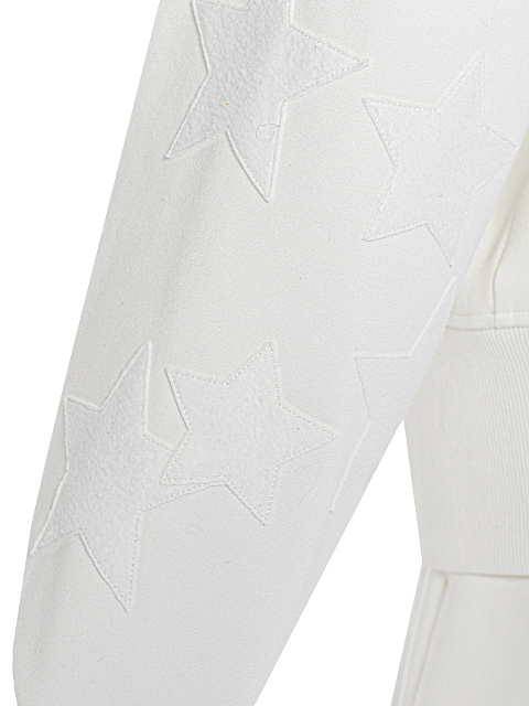 Белый монохромный трикотажный костюм с нашивкой, 6