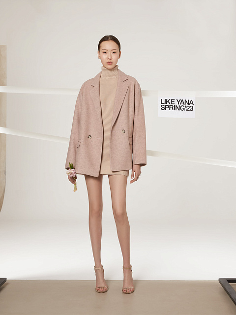 Розовое трикотажное платье-мини, 4