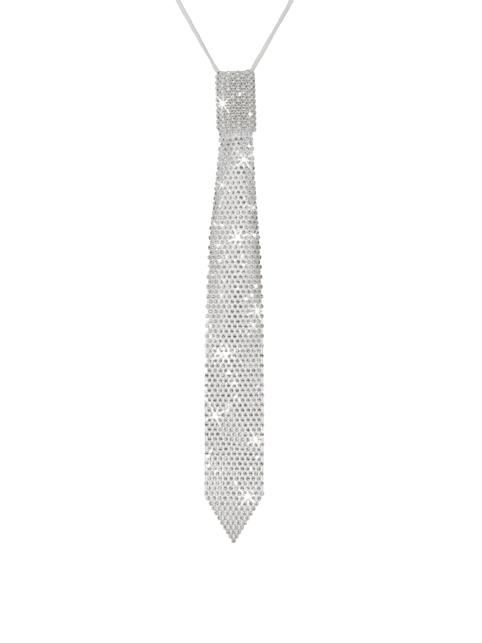 Серебристый галстук со стразами, 1