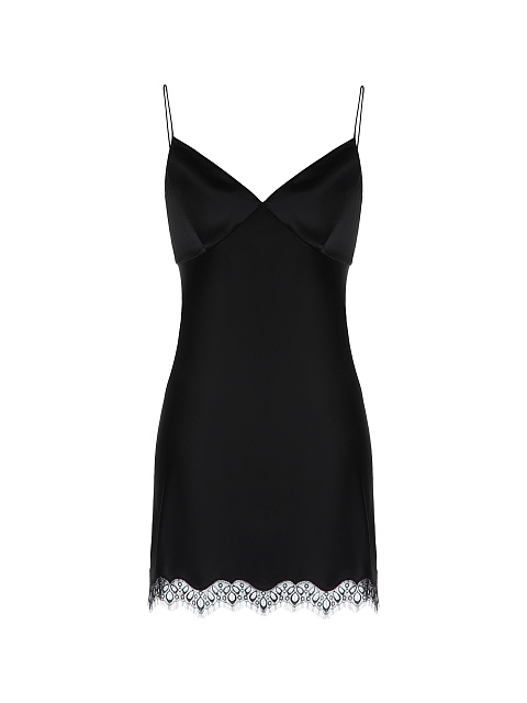 Черное кружевное платье-мини с бахромой, 3