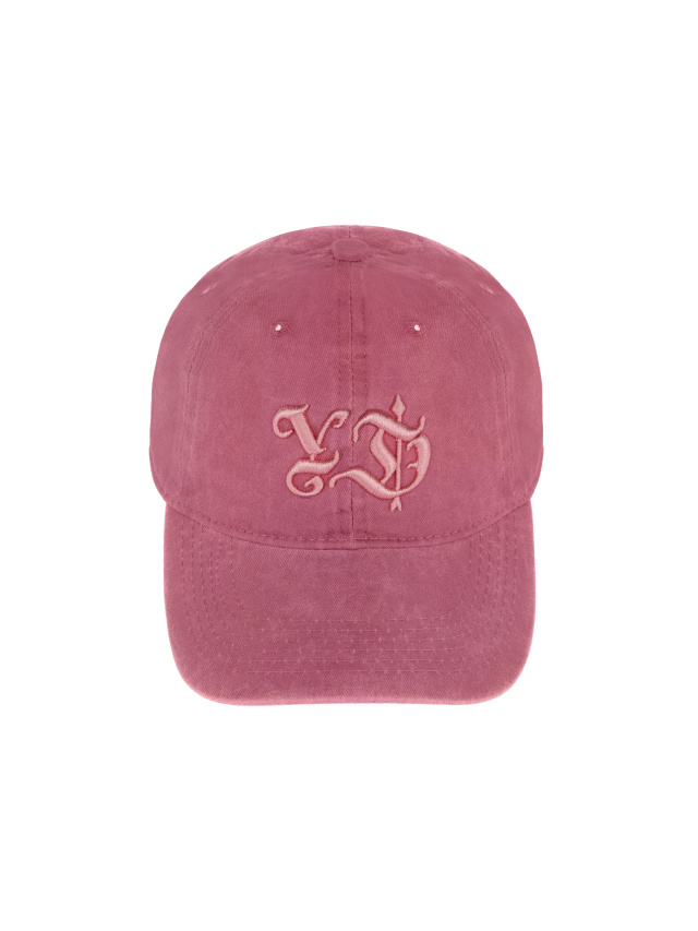 Розовая кепка из винтажного денима с розовой вышивкой, 2