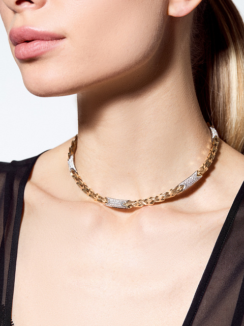 Колье «Dragon» из желтого золота с бриллиантами LG, 3