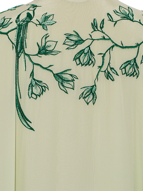 Светло-зеленая туника с вышивкой и бахромой, 5