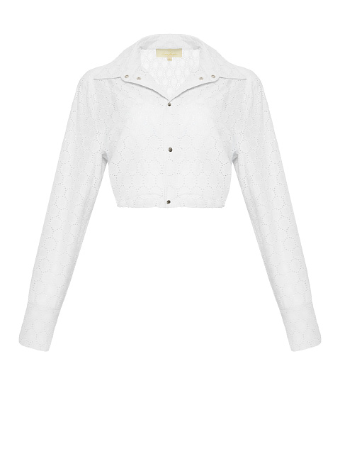 Белый хлопковый сет из укороченной рубашки и бра, 2 Белый хлопковый сет из укороченной рубашки и бра, 2