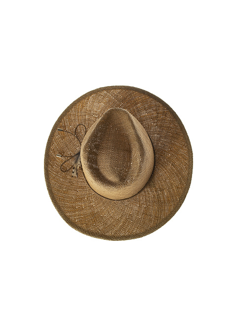 Соломенная шляпа с кожаной отделкой и пером, 2