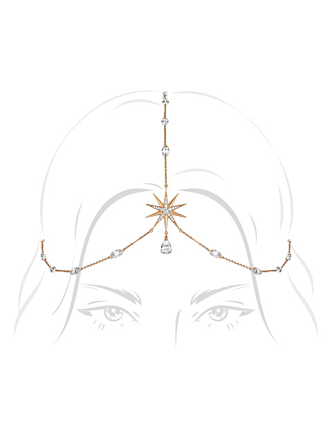 Фероньерка из позолоченного серебра с фианитами, 1