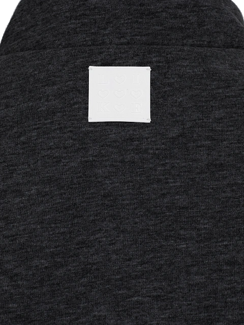 Темно-серый костюм из футера с юбкой-мини, 6