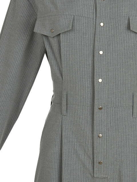 Светло-серый комбинезон в полоску, 3