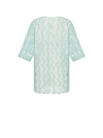 Мятный мохеровый детский кардиган, 2