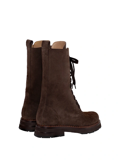Темно-коричневые высокие замшевые ботинки, 3 Темно-коричневые высокие замшевые ботинки, 3