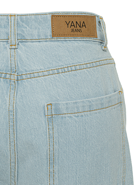 Светло-голубые джинсы-карго с завязками, 6 Светло-голубые джинсы-карго с завязками, 6