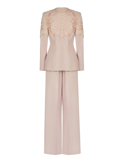 Розовый костюм-двойка из шерсти и каракуля, 2 Розовый костюм-двойка из шерсти и каракуля, 2